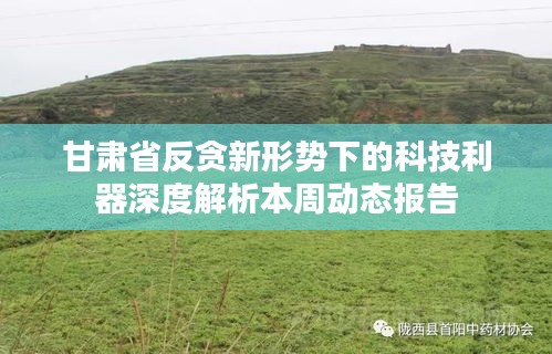 甘肃省反贪新形势下的科技利器深度解析本周动态报告