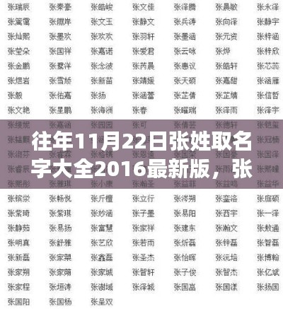 往年11月22日张姓取名字大全2016最新版，张姓取名盛宴，回顾2016年11月22日张姓取名字大全的独特魅力与深远影响