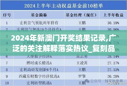 2024年新澳门开奖结果记录,广泛的关注解释落实热议_复刻品46.024