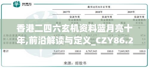 香港二四六玄机资料蓝月亮十年,前沿解读与定义_CZY86.252设计师版