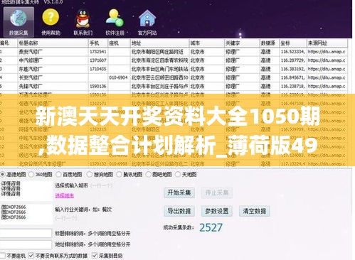 新澳天天开奖资料大全1050期,数据整合计划解析_薄荷版49.283-4