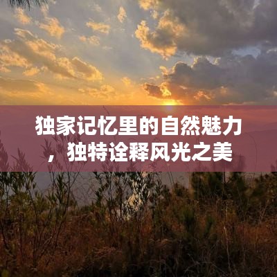 独家记忆里的自然魅力，独特诠释风光之美