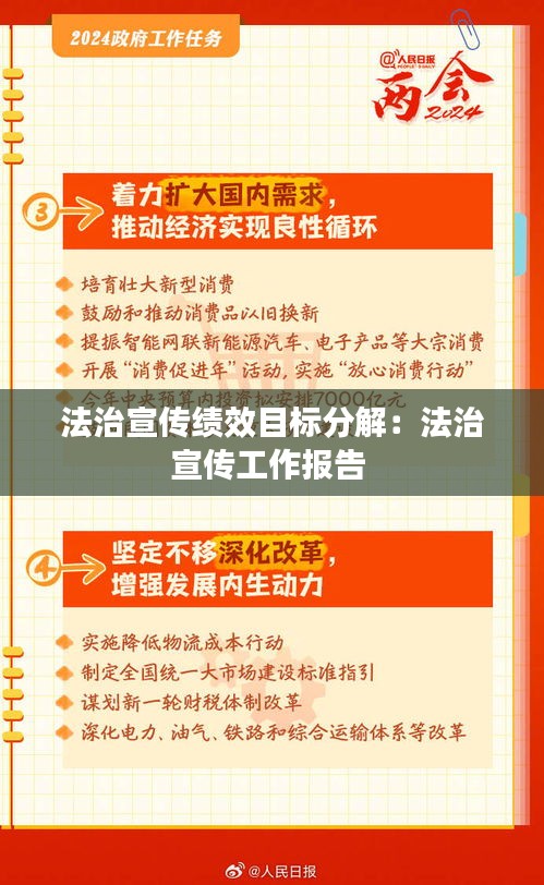 法治宣传绩效目标分解：法治宣传工作报告 