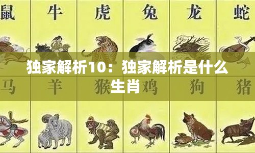 独家解析10：独家解析是什么生肖 