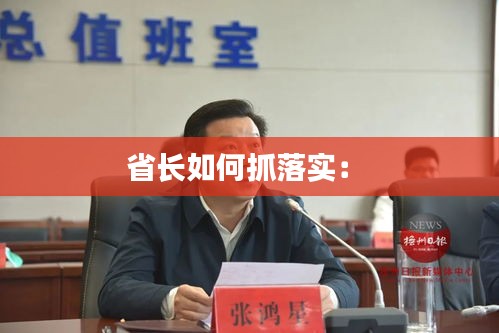 省长如何抓落实： 