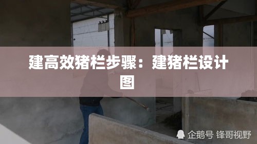 建高效猪栏步骤：建猪栏设计图 