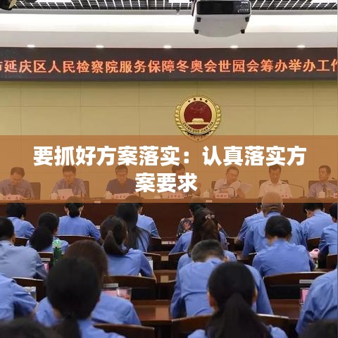 要抓好方案落实：认真落实方案要求 