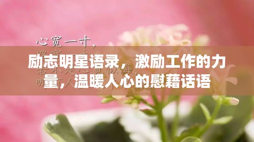 励志明星语录，激励工作的力量，温暖人心的慰藉话语