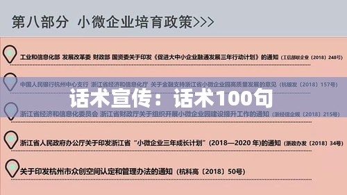 话术宣传：话术100句 