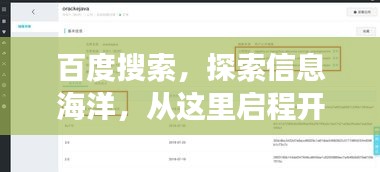 百度搜索，探索信息海洋，从这里启程开启你的知识之旅！