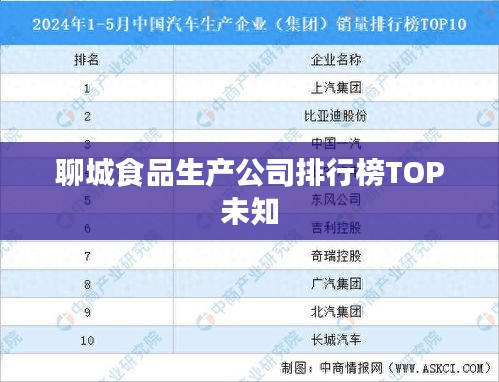 聊城食品生产公司排行榜TOP未知