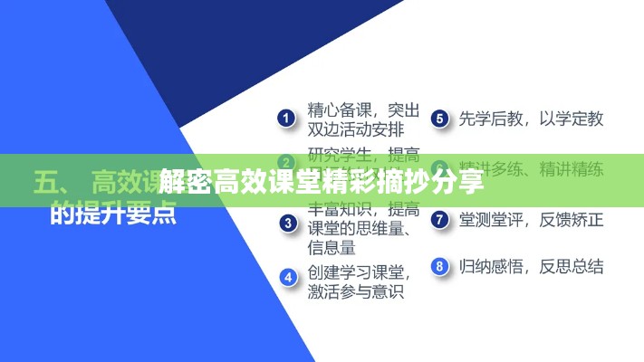 解密高效课堂精彩摘抄分享