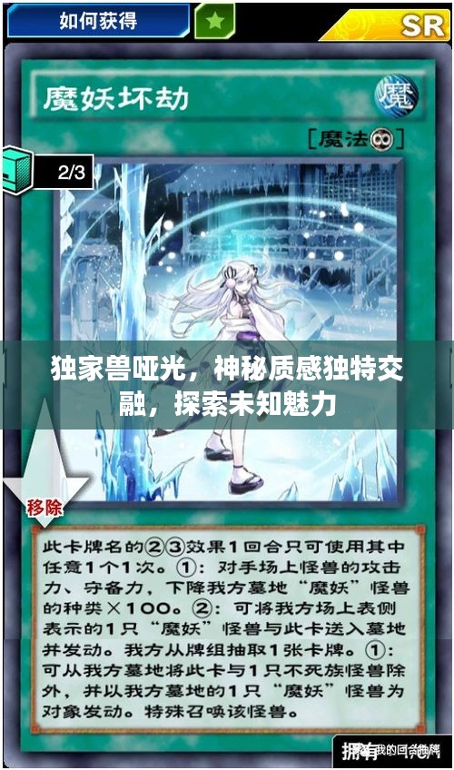 独家兽哑光，神秘质感独特交融，探索未知魅力