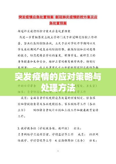 突发疫情的应对策略与处理方法