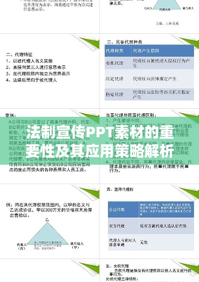 法制宣传PPT素材的重要性及其应用策略解析